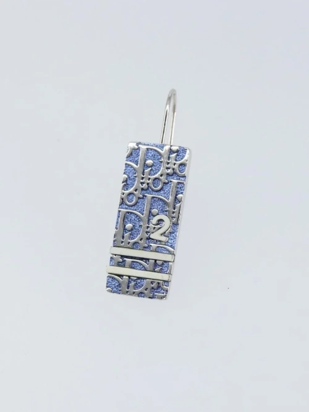 Christian Dior Pierce Earring metal Blue Auth yk20067